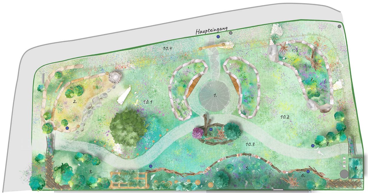 Plan Naturschaugarten Hilpoltstein